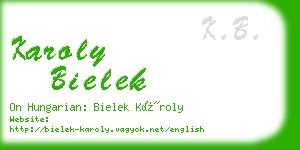 karoly bielek business card